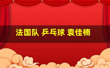 法国队 乒乓球 袁佳楠